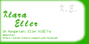 klara eller business card